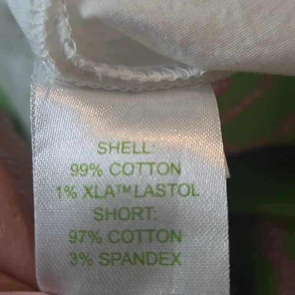 LILLY PULITZER Tropper Mini Skirt Sz 10 Pink Polka Dot Coral On Green Scalloped - Picture 10 of 10